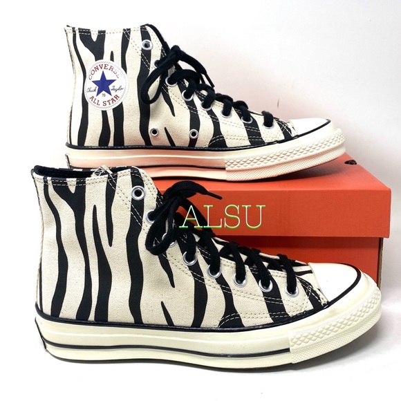 Converse Chuck 70 High Canvas Zebra Men's Size Sneakers 163408C